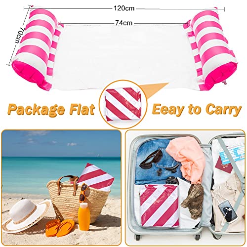 Govfrey 2 Pack Pool Inflatable Water Hammock,Pool Float for Swimming Hammock, Lilo Pool Inflatables Multi Purpose Pool Hammock Floating Beach Mat