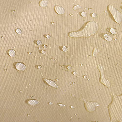 FOUNDOVE Patio Lounge Bench Covers Waterproof, Garden Loveseat Furniture Protection Cover, Wind-resistant Sofa Couch Chair Cover with Drawstring