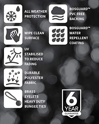 Bosmere Protector 6000 | Rectangular Table Cover | L 170cm W 94cm H 71cm | 100% Waterproof, UV Protected, Heavy Duty 600D | 6 Year Guarantee | D5