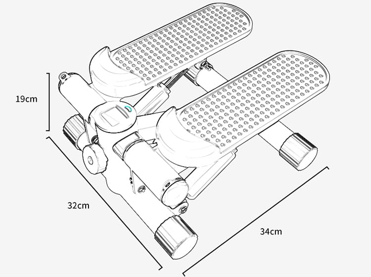 Nu & Moll Steppers for Exercise Stair Stepper with Resistance Bands, with 300LBS Loading Capacity, Hydraulic Fitness Stepper with LCD Monitor, Mi