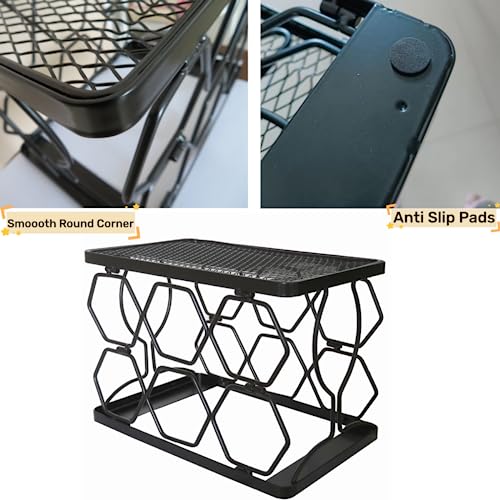 HOMYLULU Wine Racks Countertop 6 Bottle Stackable Counter Wine Rack Shelf Freestanding Small Tabletop Wine Bottle Holder Storage Display for Kitc