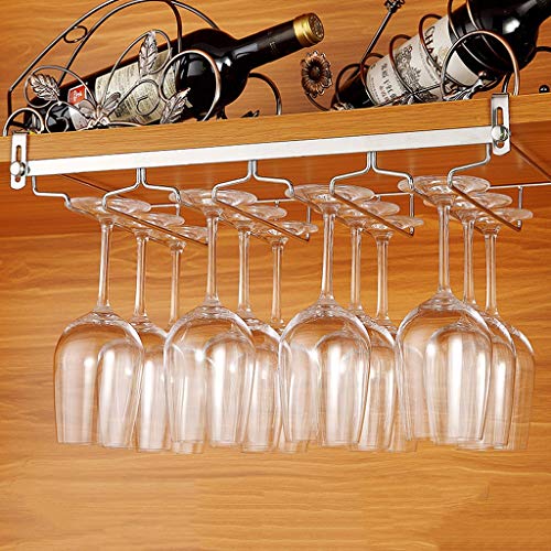 Fashion Creative Wine Glass Rack, 4 Row Champagne Fashion Creative Wine Glass Rack, Stemware Holder - Goblets Cup Rack 17-Inch Freestanding Wine