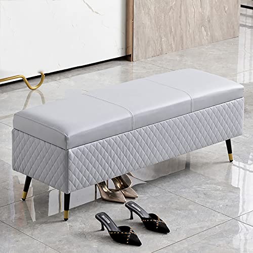 shoe storage bench ottoman Storage Benches Faux Leather storage Ottoman bench, Modern Upholstered storage Bench For Entryway,End Of Bed Bench,Hou