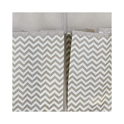 mDesign Hanging Storage Pocket Organiser - Practical Hanging Pocket Storage - Perfect Hanging Organiser for Shoes - Hanging Storage with 16 Fabri