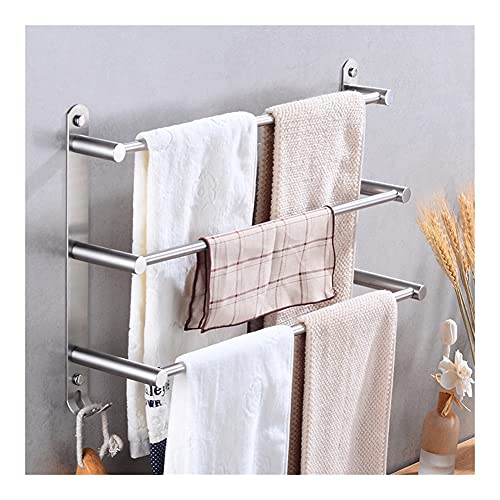 HIGOH Towel Racks, Towel Rail for Bathroom,Stainless Steel Towel Bar,Bathroom Towel Holder,3 Layer Hand Towel Holder Hanging Holder,Wall Mounted