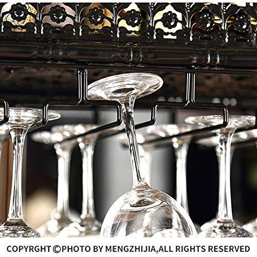 EYLINK Wine Racks,Industrial Vintage Metal Bar Wine Glass Rack, Wine Bar Wall Rack, Kitchen or Office Cutlery Bottle Holder, Vintage Iron Goblet