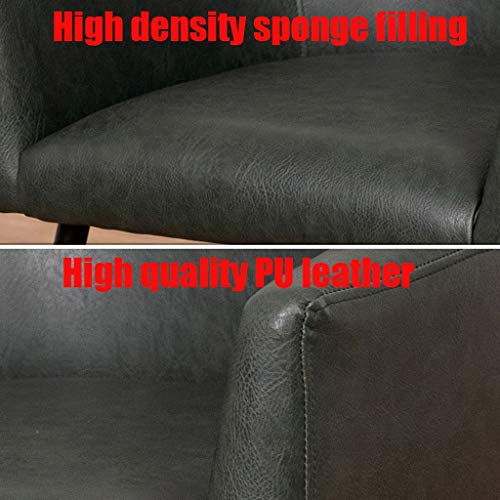 Modern Kitchen Dining Room Chairs Living Room Armchair Modern PU Leather High Back Padded Soft Seat Dining Chairs For Living Room Bedroom Kitchen