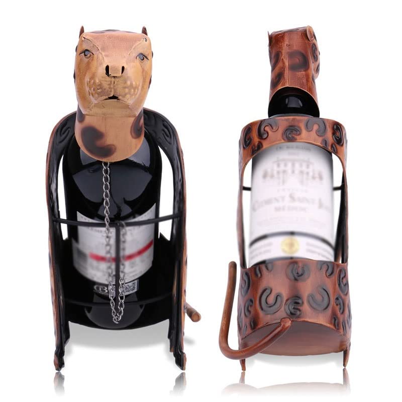 TFIIEXFL Leopard Wine Holder Metal Animal Wine Rack Sculpture Bar Wine Bottle Stand Practical Interior Home Decoration Crafts