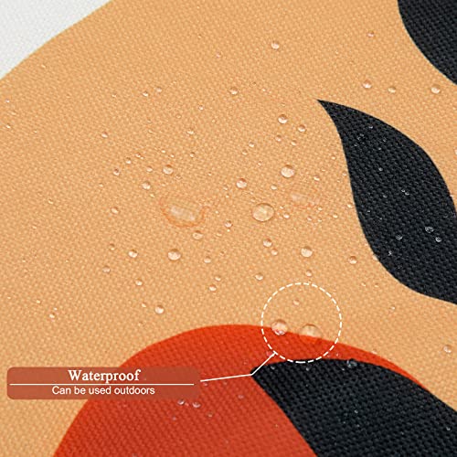 Homodeco Set of 4 Outdoor Cushion Covers Waterproof 45 x 45 cm, Decorative Outdoor Waterproof Cushion Breathable Retro Letter for Patio Garden Fa