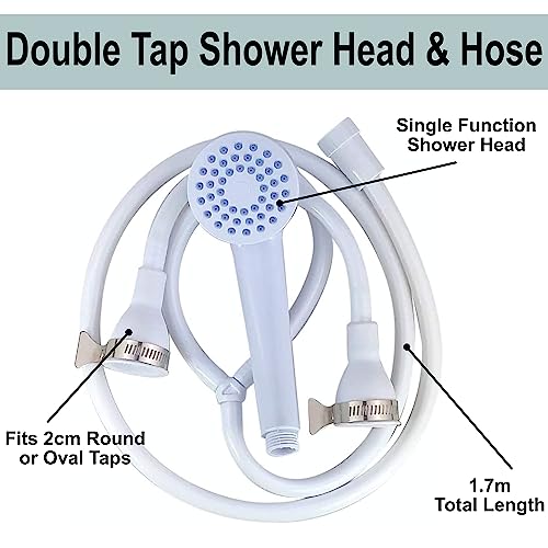 Home Flair Portable Shower | Push On Tap Shower Head and Hose | Shower Attachment for Bath Taps | | Dog Shower | Camping Shower
