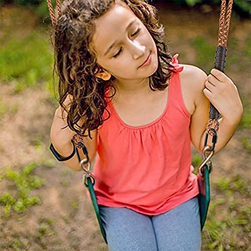 SELEWARE Hammock Straps, Tree Swing Rope, Hammock Chair Hanging Rope Kit W/Stainless Steel Carabiner Snap Hook Holds to 454kg, for Outdoor Playgr