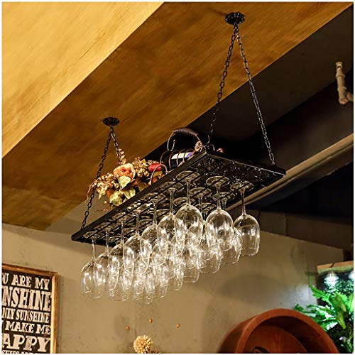 Stylish Simplicity Wine Rack Retro Metal Simple Style Iron Chain Creative Display Storage Floating Wine Rack Household Goblet Rack - Restaurant K