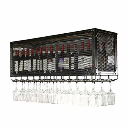 Ceiling-Mounted Wine Glass Holder Glass Wine Glass Holder Metal Wrought Iron Household Goblet Bracket Kitchen or Office Tableware Floating Bottle