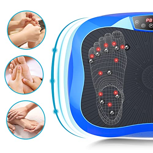 AXV Vibration Plate Exercise Machine Whole Body Workout Vibrate Fitness Platform Lymphatic Drainage Machine for Weight Loss Shaping Toning Wellne