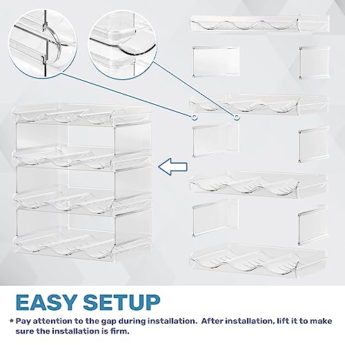 FabSpace Water Bottle Organizer, Stackable Water Bottle Holder for Kitchen Pantry, Fridge, Cabinet, Stackable Cup Holder for Wine, Water, Drink-2