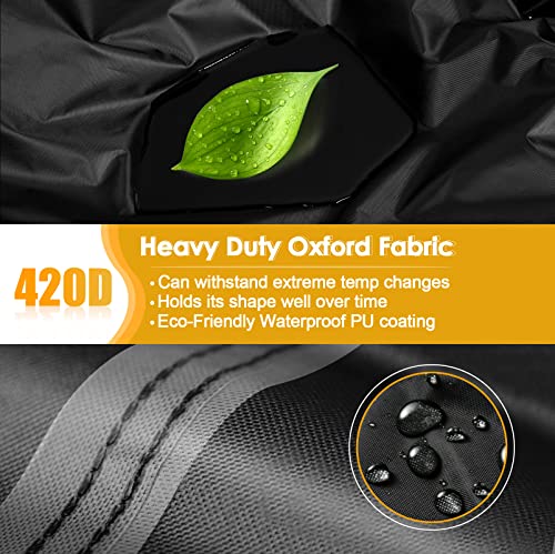 GEMITTO Patio Sofa Cover, Outdoor Sectional Furniture Cover, Waterproof Garden Couch Cover L-Shaped (Short Right Wing, Long Left Wing)