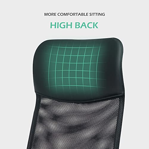 T-THREE.Ergonomic Mesh Office Chair, Height Adjustable Computer Desk Chair,Breathable Padded Seat, Headrest and Lumbar Support for home Work and