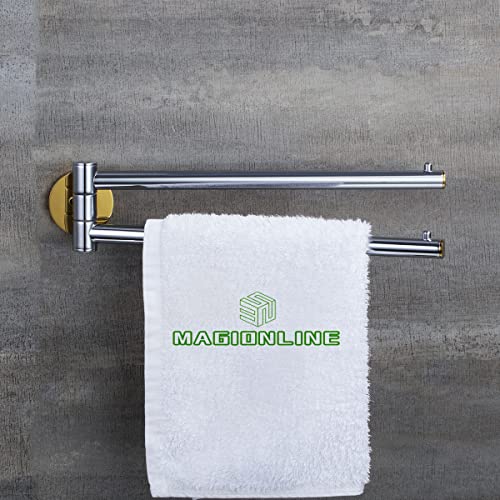 Essentials Double Towel Bar,Chrome Finish Swivel Towel Rail