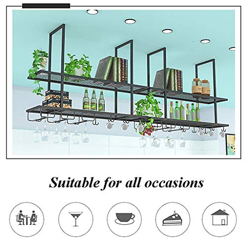 SUCHETA Wine Rack Iron Bar Hanger Upside Down Wine Glass Holder Hanging Wine Cabinet Rack Bar Decoration Storage Rack Home Decoration