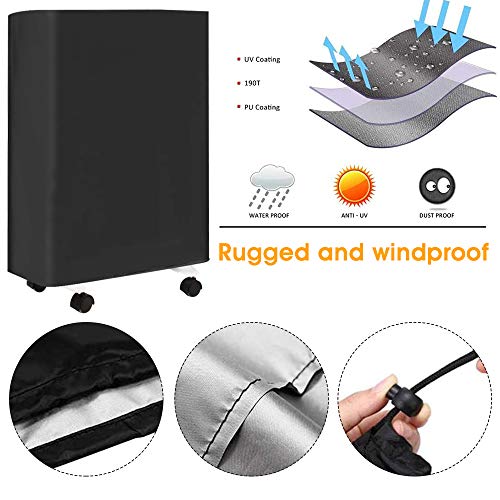 KLYNGTSK Outdoor Folding Reclining Chair Cover 210D Oxford FabricGarden Stacking Chair CoversWaterproof Dustproof UV Resistant Patio Folding Cove