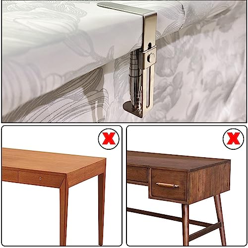 Misounda 6 piece tablecloth clips stainless steel 9x5.5cm with spring adjustable tablecloth clamps, tablecloth holders table cover holder tablecl