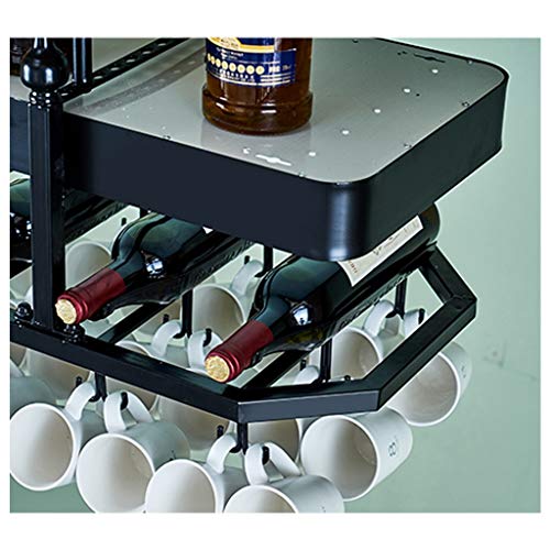 Vintage Iron Stylish Simplicity Down Wine Glass Holder Simple Display Household Wine Glass Holder Kitchen Restaurant Bottle Holder Height Adjusta
