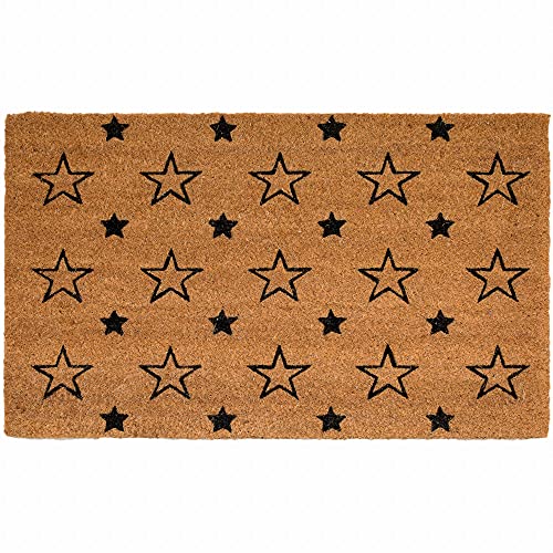 LPDoormats - coir door mat - nonslip heavy duty doormat - large doormat size 75cm x 45cm - indoor door mat - outdoor sheltered use welcome mat (S