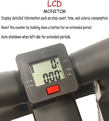 Steppers for Exercise,Stair Stepper with LCD Monitor,Resistance Bands,Mini Stepper with 300LBS Loading Capacity,Portable Stair Stepper Exercise E