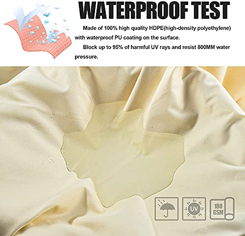 KAHEIGN Triangle Sun Shade Sail, 3m x 3m x 3m Waterproof 98% UV Block Sun Shade Canvas 180gsm Sunscreen Awning Canopy for Outdoor Garden Patio Ya