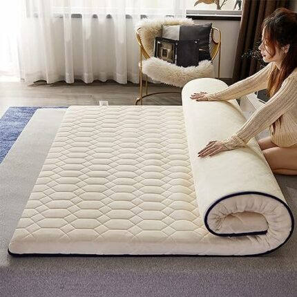 UE-MAOLU Japanese Floor Futon Mattress, Single Twin Full Queen King Size Folding Portable Mattress Traditional Tatami Mat Breathable Sleeping Pad