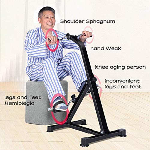 LUNEZY Rehabilitation Bicycle,Adjustable Resistance Home Office Mini Pedal Bike Upper and Lower Portable Pedal Trainer Bike Arm and Leg Exerciser