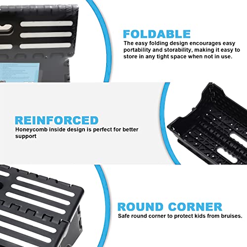 Folding Step Stool 5 Inch, Portable Step Stool for Adults with Handle, Foldable Stepstool for Kids Elderly, Suitable for Kitchen, Bathroom, Toile