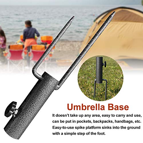 KLOP256 Umbrella Ground Spike, Umbrella Spikes for Lawn, Heavy Duty Ground Spike for Parasol