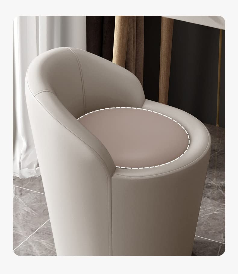 maozi Small Single Leather Sofa 360° Rotate Bedroom Dressing Vanity Chair Manicure Salon Swivel Chairs Living Room Dinning (Color : 3-pack, Size