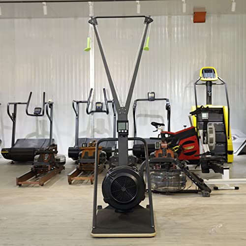 Ski Exercise Machine, Ski Machine with Display Monitor, Indoor Ski Cross Trainer Machine, Ski Exercise Machine Strength Training Leg Machine, Car