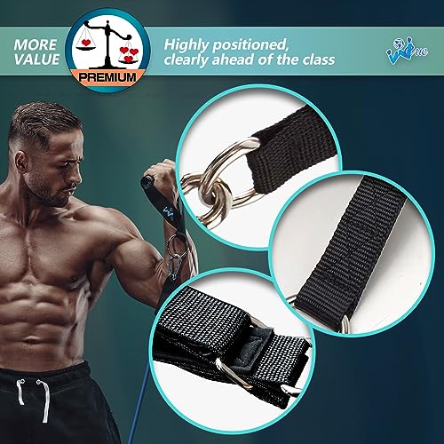 WEUE Resistance Band Safety Tube INVENTION Exercise Band for Fitness Workout Band with Handles for Men Women, Up to 150lbs with Foam Handles, Ank