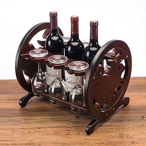 NEOCHY Countertop Rustic Wine Rack,Wine Display Storage Wine Rack Wine Storage European Grape Wine Glass Rack
