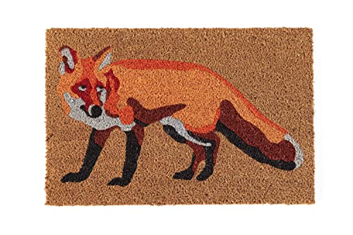 Marissa's Garden & Gift Extra Thick 2cm deep Doormat Indoor/Outdoor | Non Slip Bold Fox Design Entrance Welcome Mat (Wildlife) 60 x 40 x 2cm