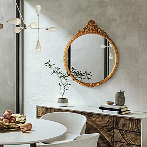SDFGH Room Interior Round Bath Wall Apartment Decorating Relief Mirrors Furniture Home Decoration