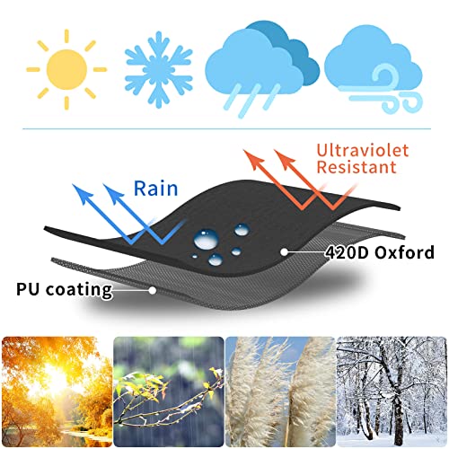 PATIO PLUS large Cube Garden Table Furniture Covers, Outdoor Square Rattan Cube Furniture Set Covers,420D Oxford fabric, Waterproof, Windproof, A