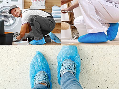 Beper C206UTI002 Waterproof Set of 100-Disposable Shoe Covers, Blue, One Size