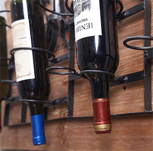 EYLINK Wine Racks,Wine Rack Wall Bracket Metal 6 Bottles | Loft Wall Shelf Rack Wall Rack | Wine Bottle Rack | Cube Wine Cabinet Retro Industrial