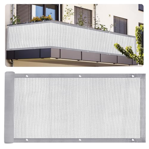 PATIKIL 3'x10' Patio Privacy Screen for Balcony, Fence Cover for Apartment Railing Netting Mesh Shade Fabric Balcony Cover for Outdoor Deck Backy