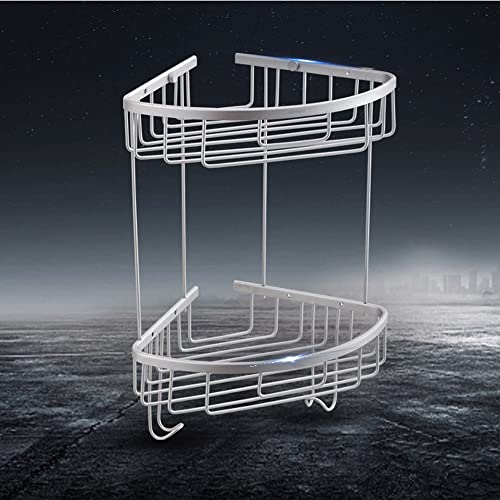 RSOCHS Wall Shelf Bathroom Towel Rack Space Aluminum Rack Double Towel Rack Bathroom Hardware Accessories