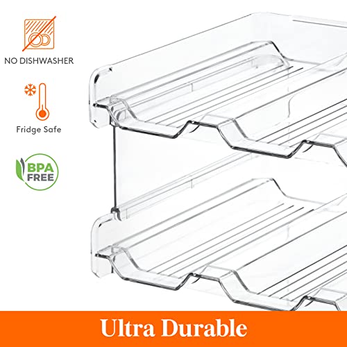 Lifewit Stackable Water Bottle Organiser for Cupboard, Freezer, Pantry, Plastic Cup Holder, Bottle Storage, Wine Racks for Kitchen Tabletop, Offi