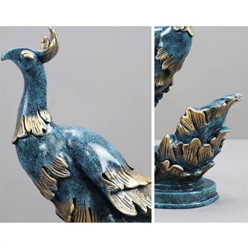 LUKEO Gold blue phoenix wine rack wine bottle handicraft bottle rack champagne rack wine rack ( Color : D , Size