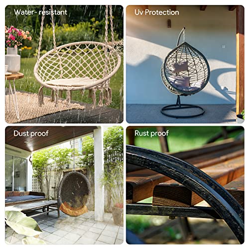 Priksia Egg Chair Cover Waterproof Patio Hanging Egg Chair Cover 210D Oxford Outdoor Swing Egg Chair Cover with Zipper 115x190cm