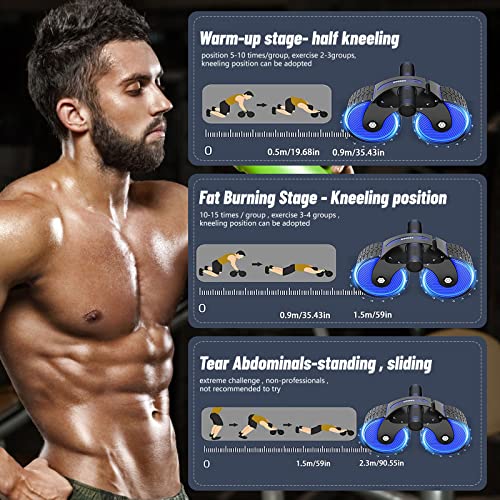 New Aabdominal Wheel, Automatic Rebound Abdominal Wheel,Wheels Roller Domestic Abdominal Exerciser, Ab Roller Wheel for Abdominal Core Strength T
