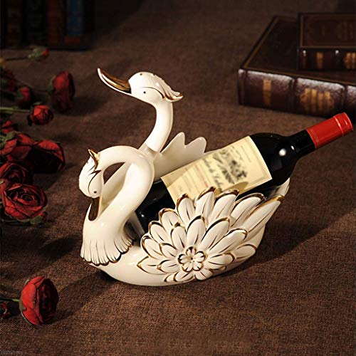 n/a Decoration, Wine rack decoration wine rack creative white swan jewelry home wine rack ceramic wine cabinet craft suitable