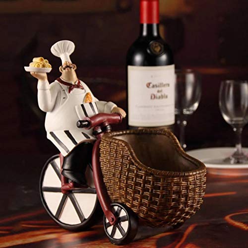 n/a European Chef Wine Rack Resin Crafts Western Restaurant Home Decorations Ornaments Kitchen Wine Cabinet Window